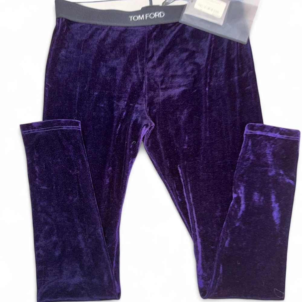 TOM FORD Purple Velvet Leggings